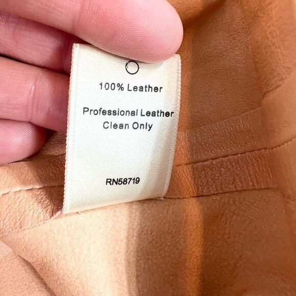 Truth and Pride Shirt Womens XS Blush Peach Leather Back Zip T-Shirt Style - Picture 9 of 9